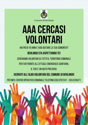 AAA CERCASI VOLONTARI